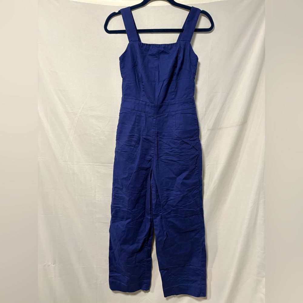 Boden Cotton/Linen Wide Leg Cropped Jumpsuit Size 2